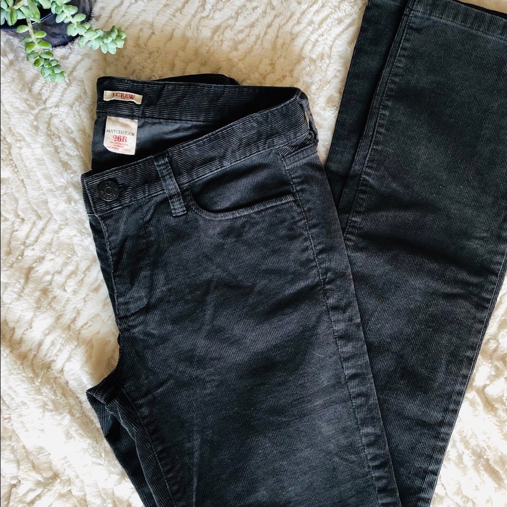 J CREW Matchstick Corduroy Straight Leg Pants